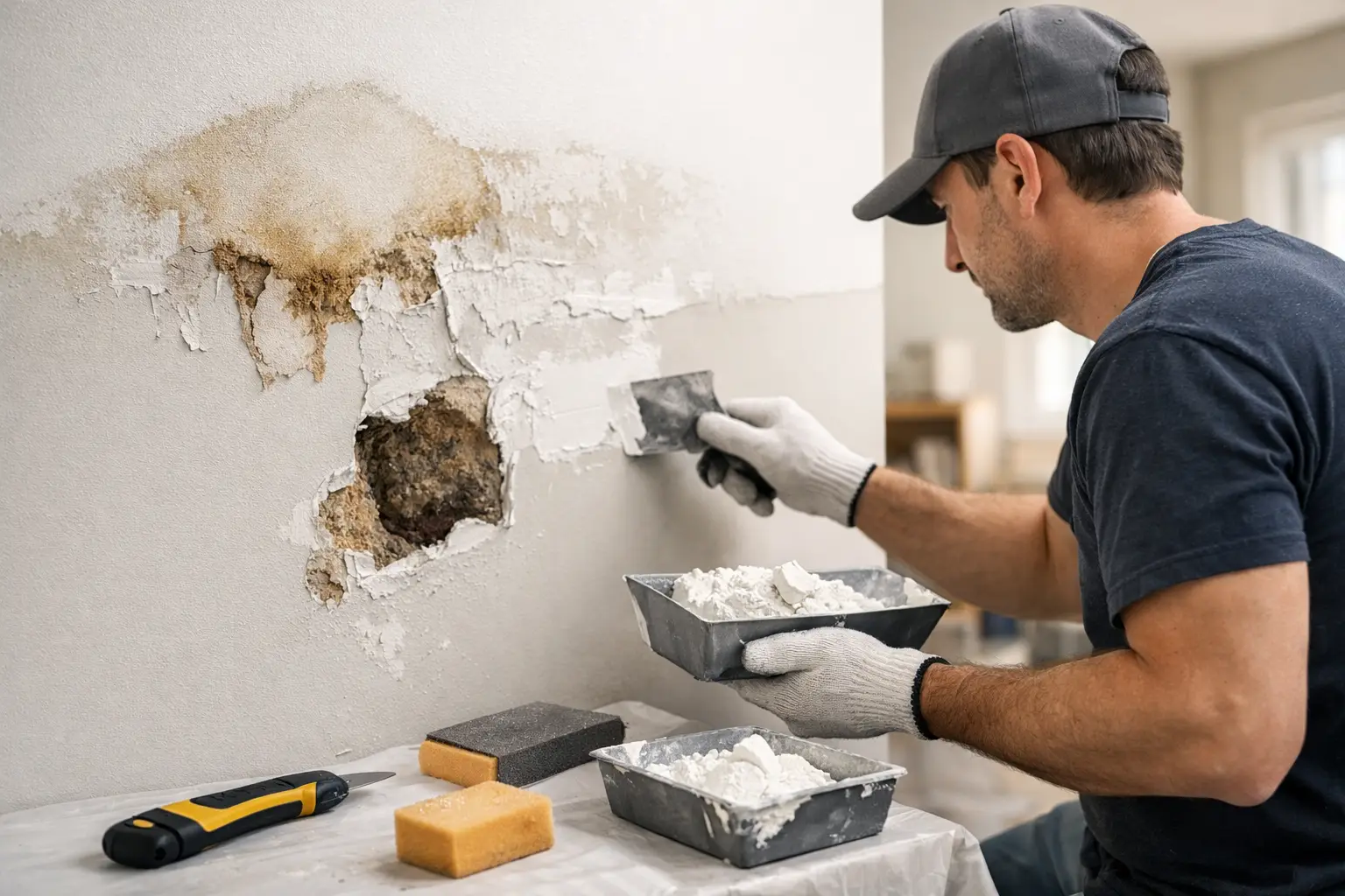 How to Repair Water-Damaged Drywall Safely