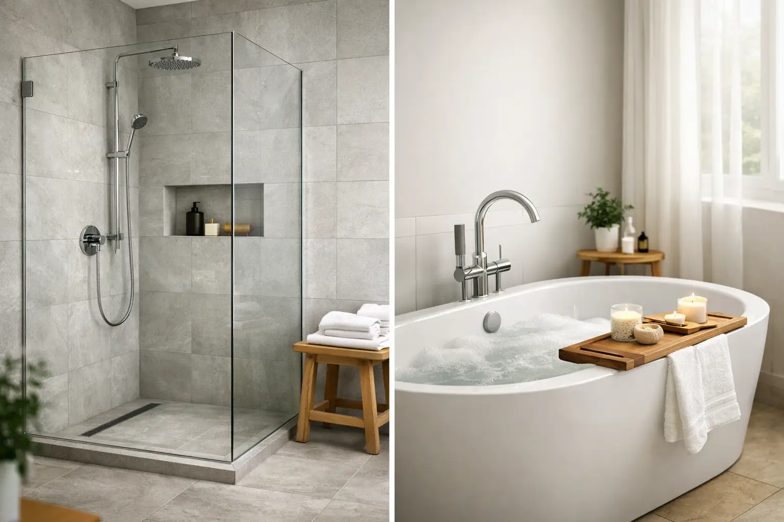Walk-In Shower Versus Bathtub: Which Fits?